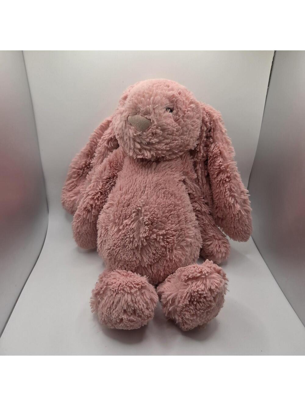 RARE Retired Jellycat London Medium Bashful Bunny Sorrel? Petal? Pink Plush 11”